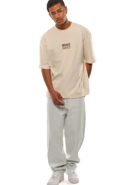 HEAVY OVERSIZE STAPLE LOGO T-SHIRT COCONUT MILK