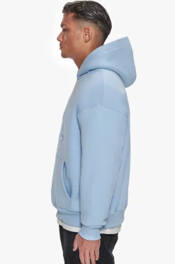 HEAVY OVERSIZE STAR CIRCLE HOODIE BABY BLUE