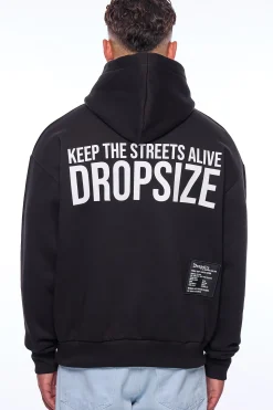 HEAVY OVERSIZE STREETS HOODIE BLACK