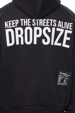 HEAVY OVERSIZE STREETS HOODIE BLACK