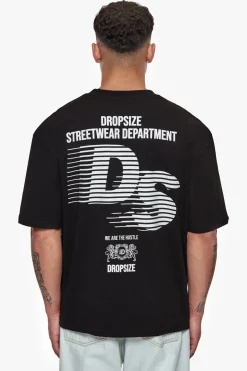 HEAVY OVERSIZE STREETWEAR DEPARTMENT T-SHIRT BLACK