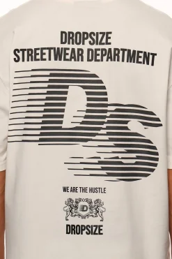 HEAVY OVERSIZE STREETWEAR DEPARTMENT T-SHIRT CREAM WHITE