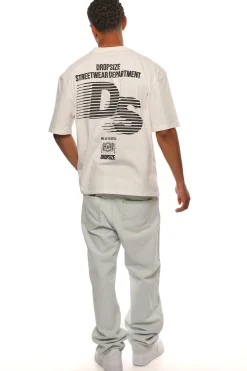 HEAVY OVERSIZE STREETWEAR DEPARTMENT T-SHIRT CREAM WHITE