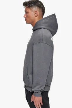 HEAVY OVERSIZE STUDIO HOODIE GRAY / WHITE