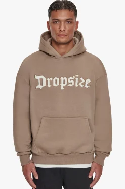 HEAVY OVERSIZE TERRY EMBO HOODIE SILVER MINK