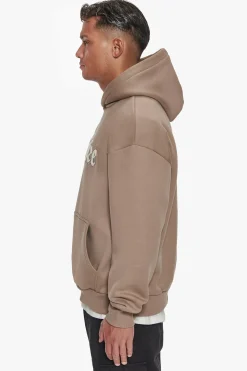 HEAVY OVERSIZE TERRY EMBO HOODIE SILVER MINK
