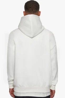HEAVY OVERSIZE TERRY EMBO HOODIE CREAM