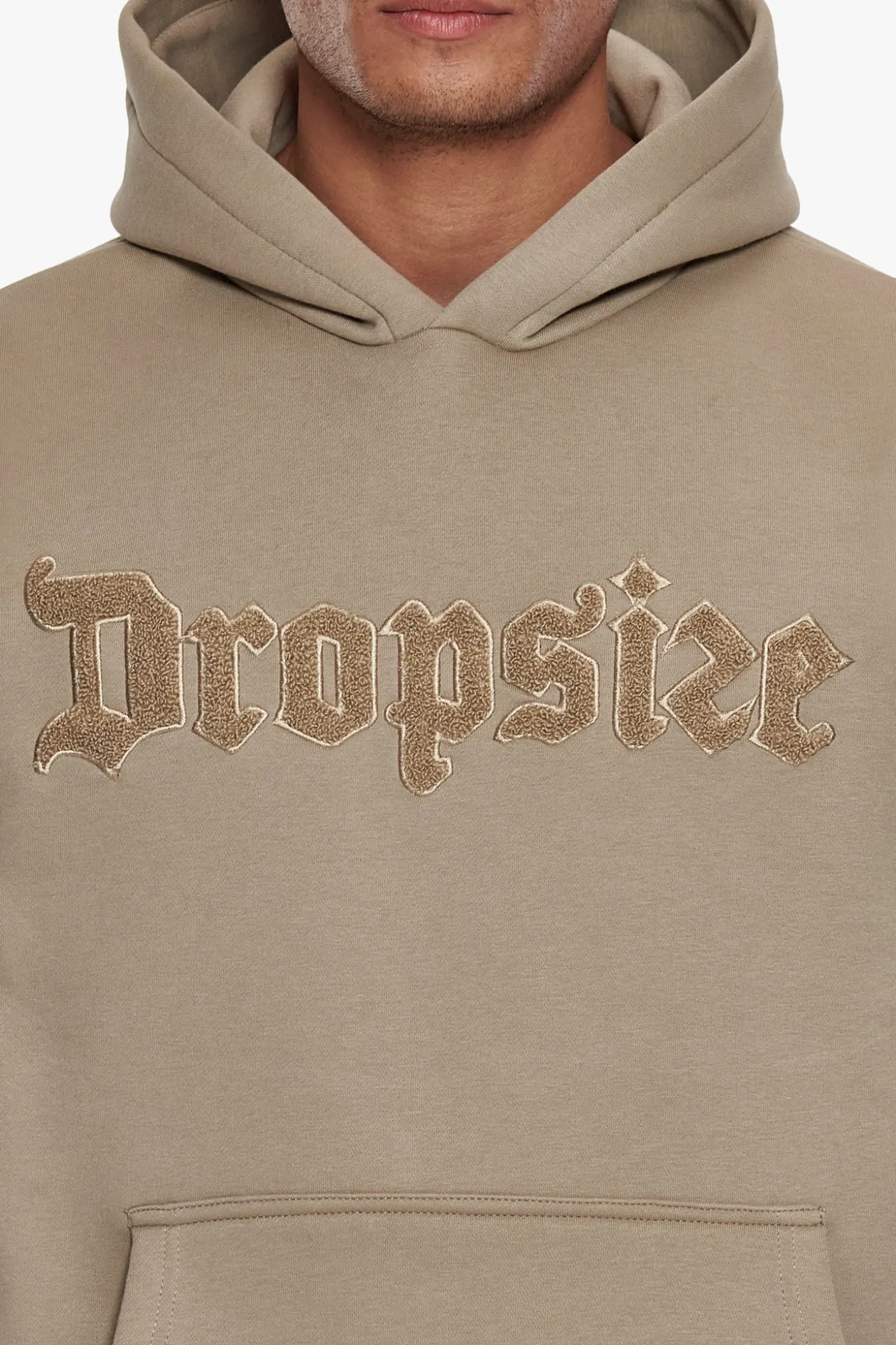 HEAVY OVERSIZE TERRY EMBO HOODIE WEATHERED TEAK