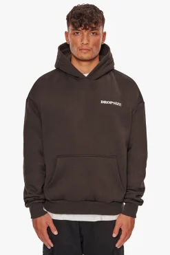 HEAVY OVERSIZE V2 CIRLCE HOODIE CHOCOLATE BROWN