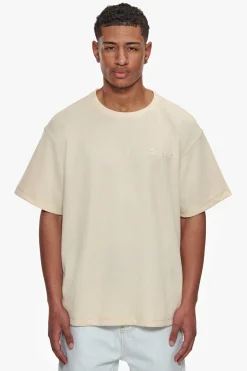 HEAVY OVERSIZE V2 WAFFLE T-SHIRT CREAM