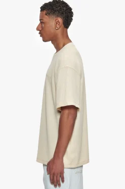 HEAVY OVERSIZE V2 WAFFLE T-SHIRT CREAM