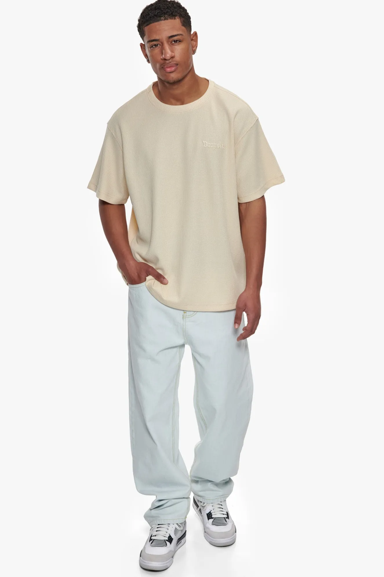 HEAVY OVERSIZE V2 WAFFLE T-SHIRT CREAM