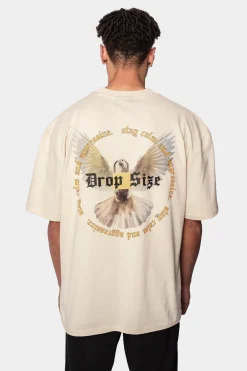 HEAVY OVERSIZE WHITE DOVE 2.0 T-SHIRT COCONUT MILK