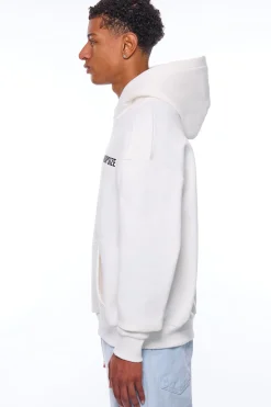 HEAVY OVERSIZE WRONG REALITY HOODIE CREAM WHITE