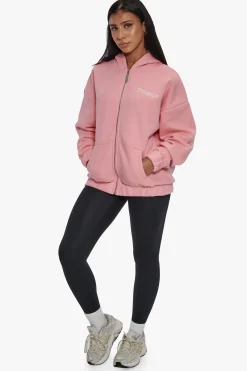 HEAVY OVERSIZE ZIP HOODIE PINK