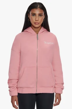 HEAVY OVERSIZE ZIP HOODIE PINK