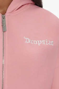 HEAVY OVERSIZE ZIP HOODIE PINK