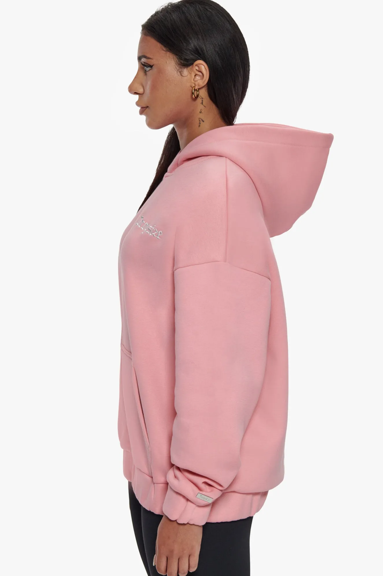 HEAVY OVERSIZE ZIP HOODIE PINK