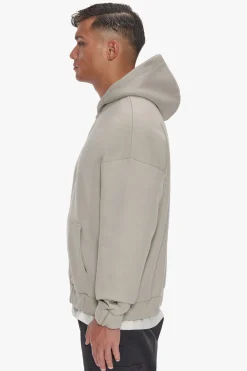 HEAVY OVERSIZE ZIP HOODIE PUMICE STONE