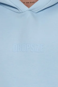 HEAVY OVERSIZED CENTER HD HOODIE BABY BLUE