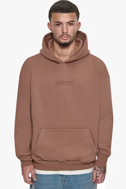 HEAVY OVERSIZED CENTER HD HOODIE BROWN