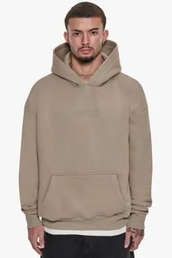 HEAVY OVERSIZED CENTER HD HOODIE SIMPLY TAUPE