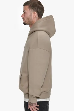HEAVY OVERSIZED CENTER HD HOODIE SIMPLY TAUPE
