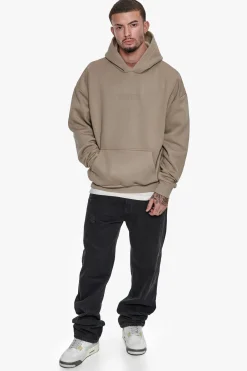 HEAVY OVERSIZED CENTER HD HOODIE SIMPLY TAUPE