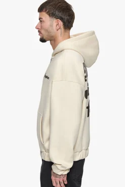 HEAVY OVERSIZED DREAM WITHOUT FEAR ZIP HOODIE COCONUT MILK