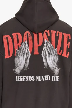 HEAVY OVERSIZED DÜRER HOODIE WASHED BLACK
