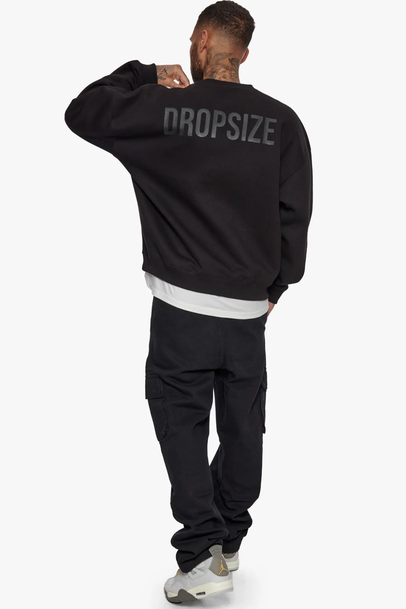 HEAVY OVERSIZED HD PRINT SWEATER BLACK