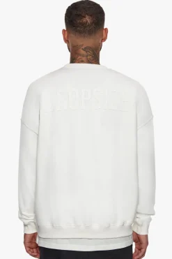 HEAVY OVERSIZED HD PRINT SWEATER CREAM