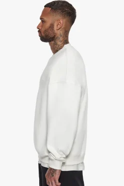 HEAVY OVERSIZED HD PRINT SWEATER CREAM