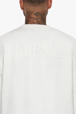 HEAVY OVERSIZED HD PRINT SWEATER CREAM