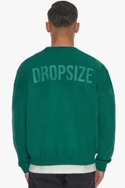 HEAVY OVERSIZED HD PRINT SWEATER GREEN