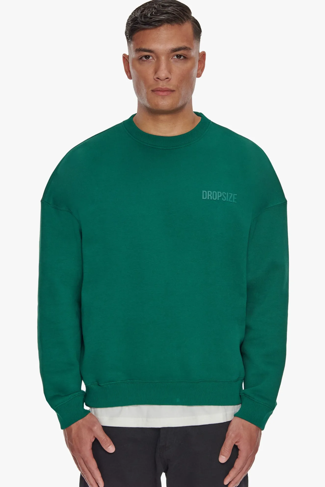 HEAVY OVERSIZED HD PRINT SWEATER GREEN