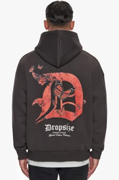 HEAVY OVERSIZED IN HOUSE HOODIE WASHED BLACK