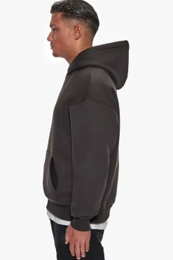 HEAVY OVERSIZED IN HOUSE HOODIE WASHED BLACK