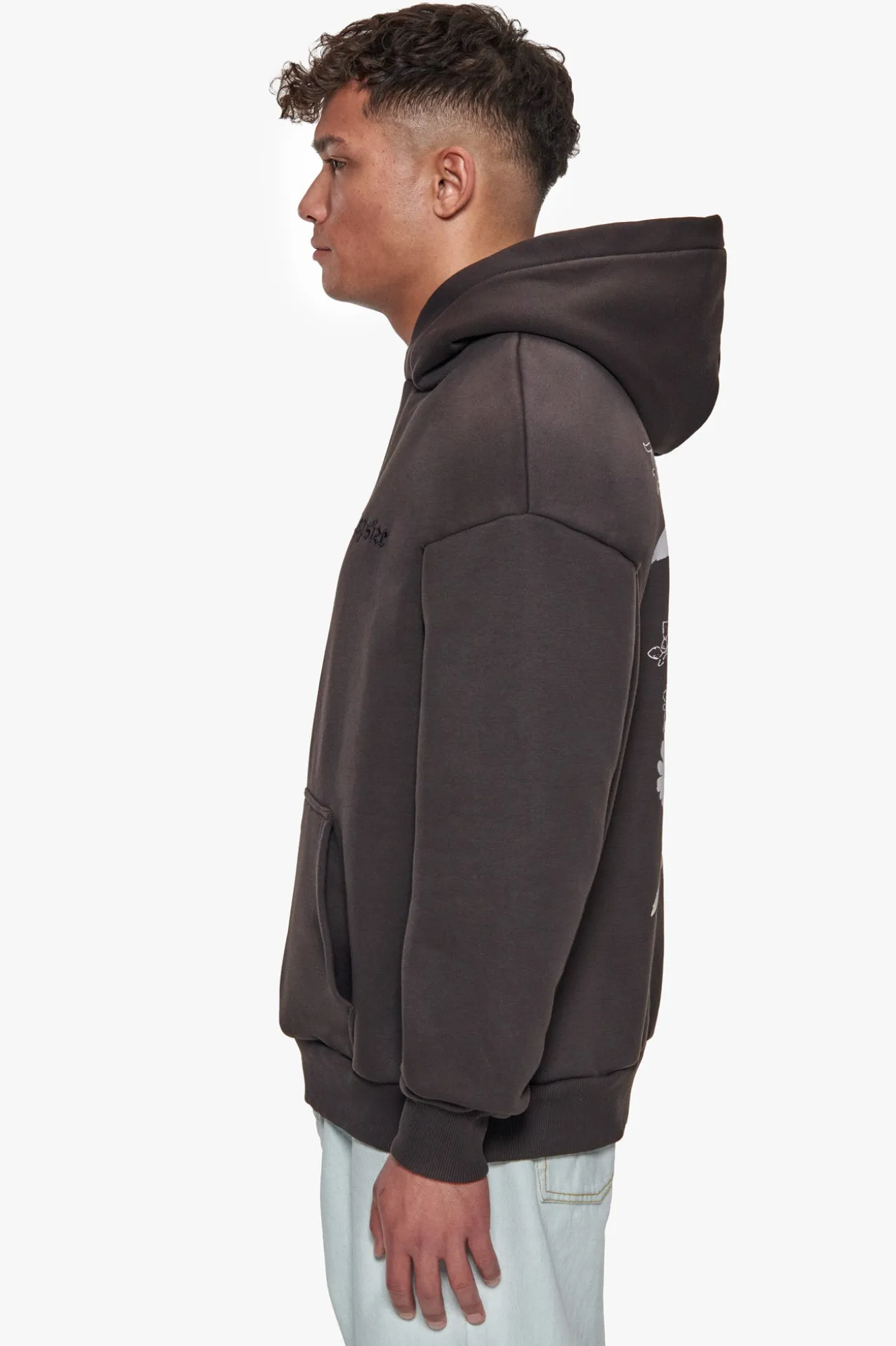 HEAVY OVERSIZED KHEIR HOODIE WASHED BLACK