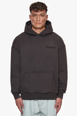 HEAVY OVERSIZED KHEIR HOODIE WASHED BLACK
