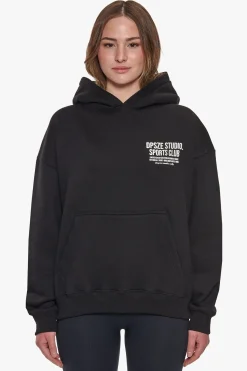 HEAVY OVERSIZED LADIES SPORTSCLUB HOODIE BLACK