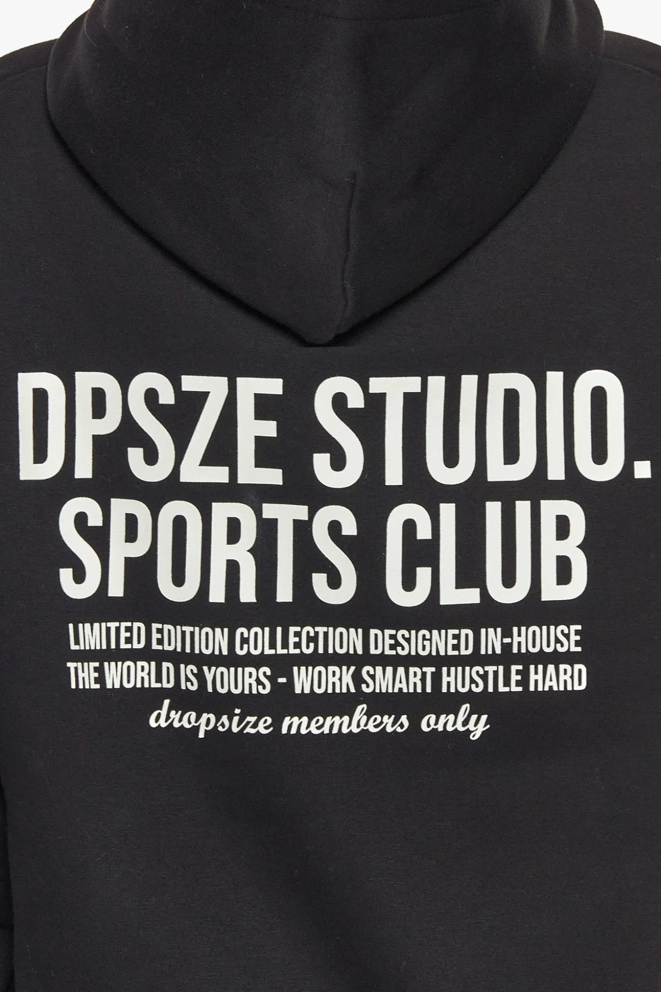 HEAVY OVERSIZED LADIES SPORTSCLUB HOODIE BLACK