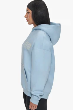 HEAVY OVERSIZED LADIES SPORTSCLUB HOODIE BABY BLUE