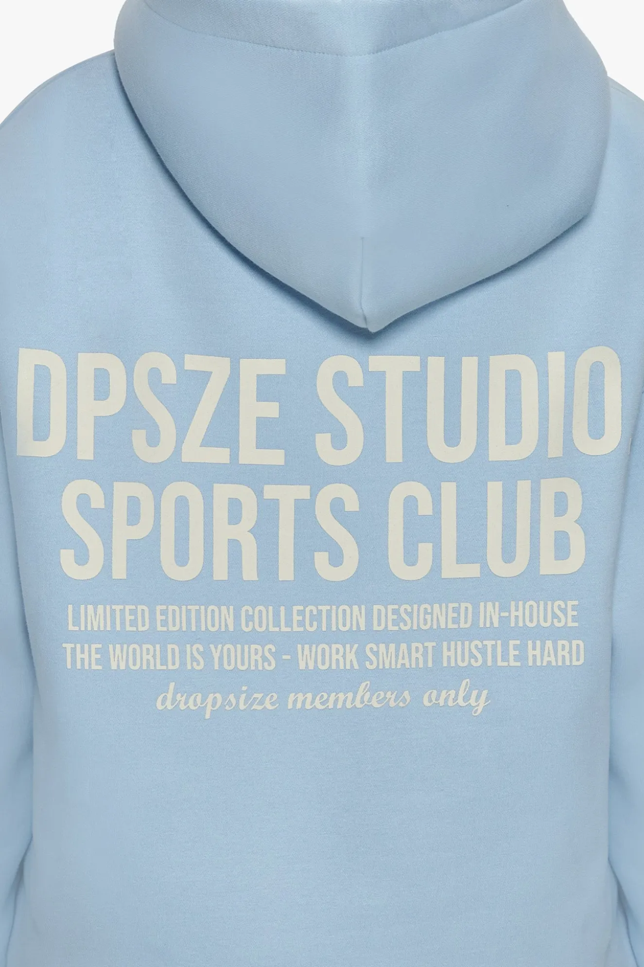 HEAVY OVERSIZED LADIES SPORTSCLUB HOODIE BABY BLUE