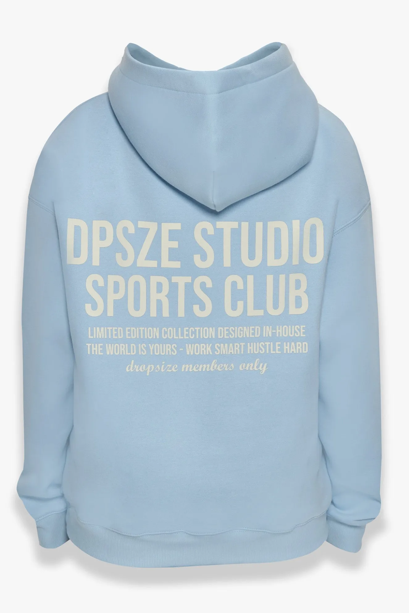 HEAVY OVERSIZED LADIES SPORTSCLUB HOODIE BABY BLUE