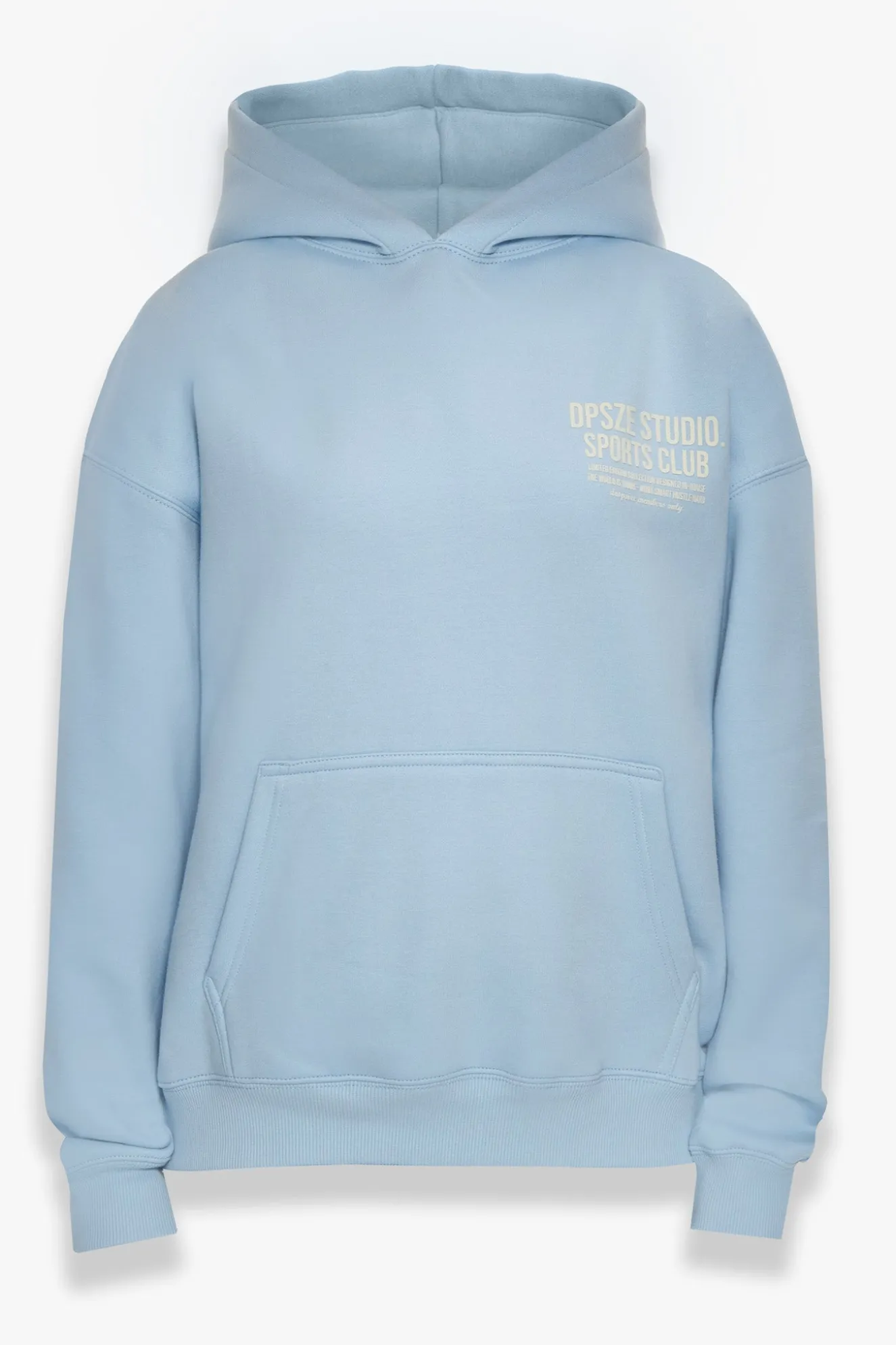 HEAVY OVERSIZED LADIES SPORTSCLUB HOODIE BABY BLUE