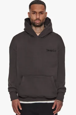 HEAVY OVERSIZED LIVE LIFE HOODIE WASHED BLACK
