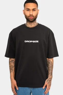 HEAVY OVERSIZED MOON T-SHIRT WASHED BLACK