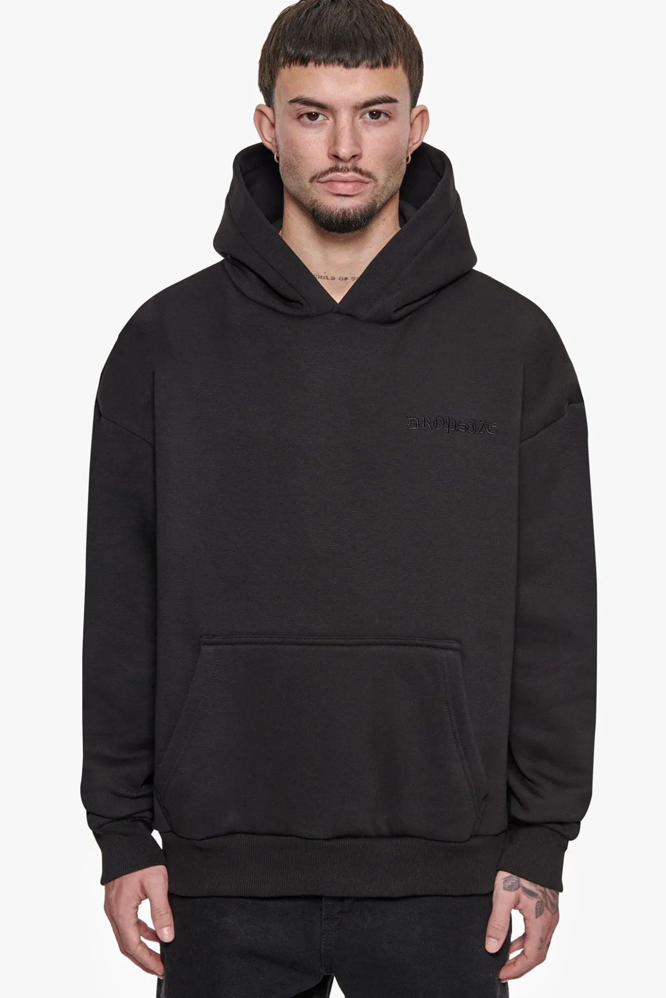 HEAVY OVERSIZED QUADCRIME HOODIE BLACK