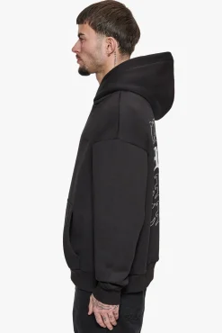 HEAVY OVERSIZED QUADCRIME HOODIE BLACK